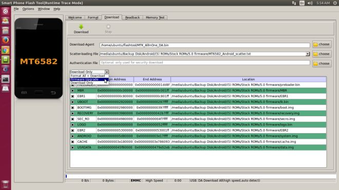 drop down list “Firmware upgrade” and hit Download button.